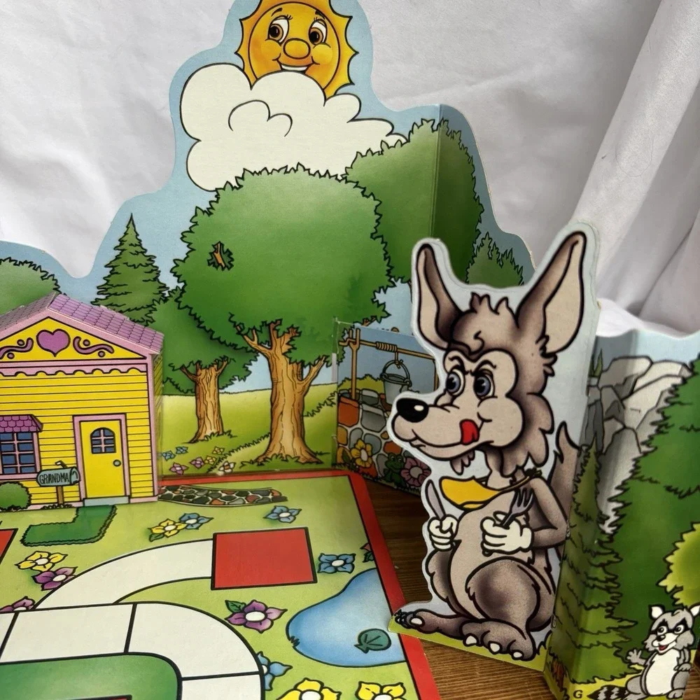 Vintage Little Red Riding Hood Board Game Complete Smethport Pop Up Boxed Toy